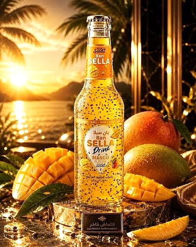 Сок манго със семена от босилек "BAN SELLA" 275 мл. / 12 бр. в стек - 12,12 €