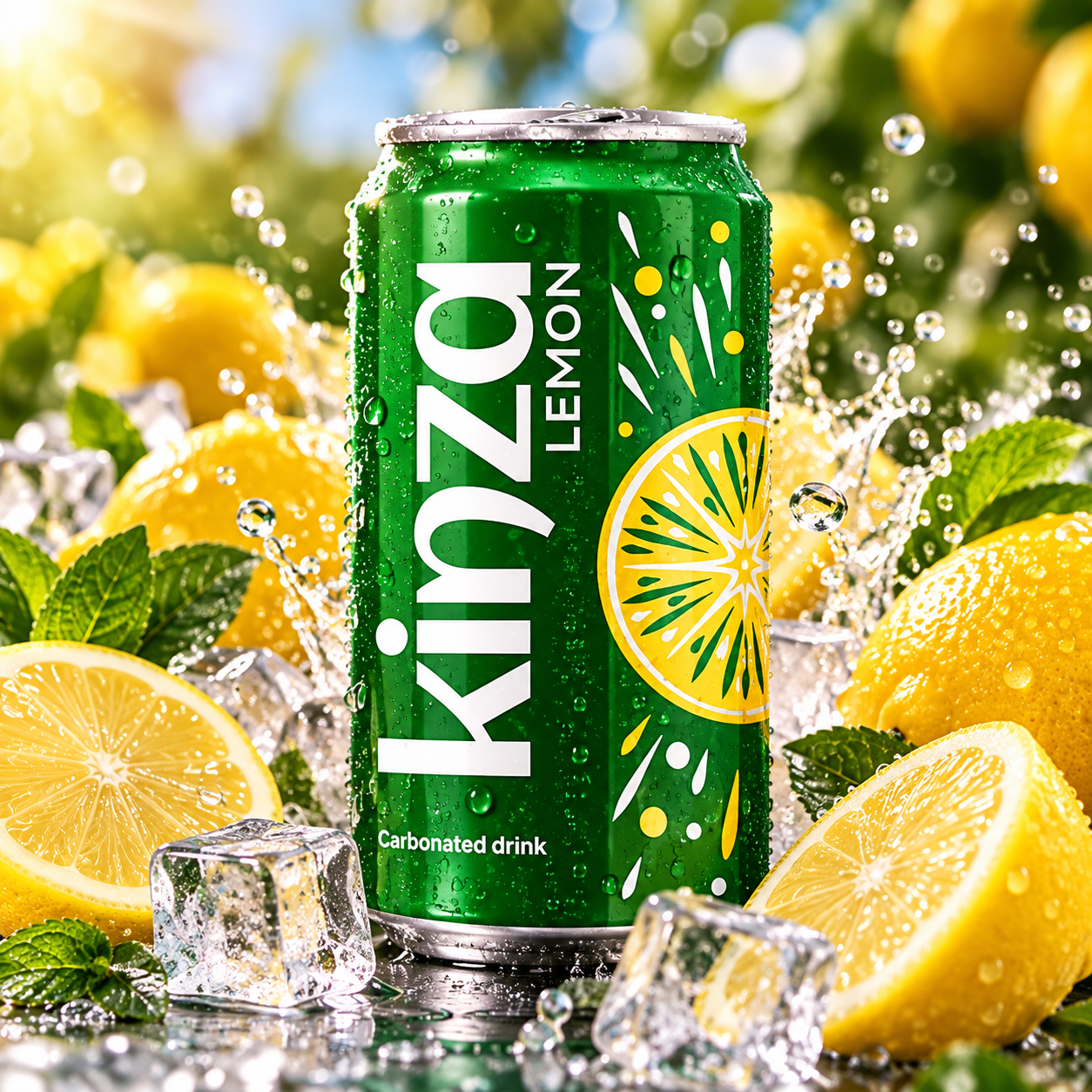 Газирана напитка "KINZA" лимон - 360 мл.( 24 бр. в стек - 12,72 € )