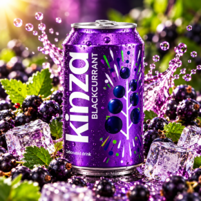 Газирана напитка "KINZA" касис - 360 мл.( 24 бр. в стек - 12,72 € )